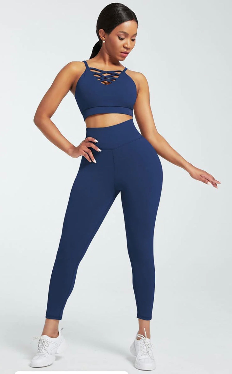 Adjustable Straps High Waist Athletic Suit