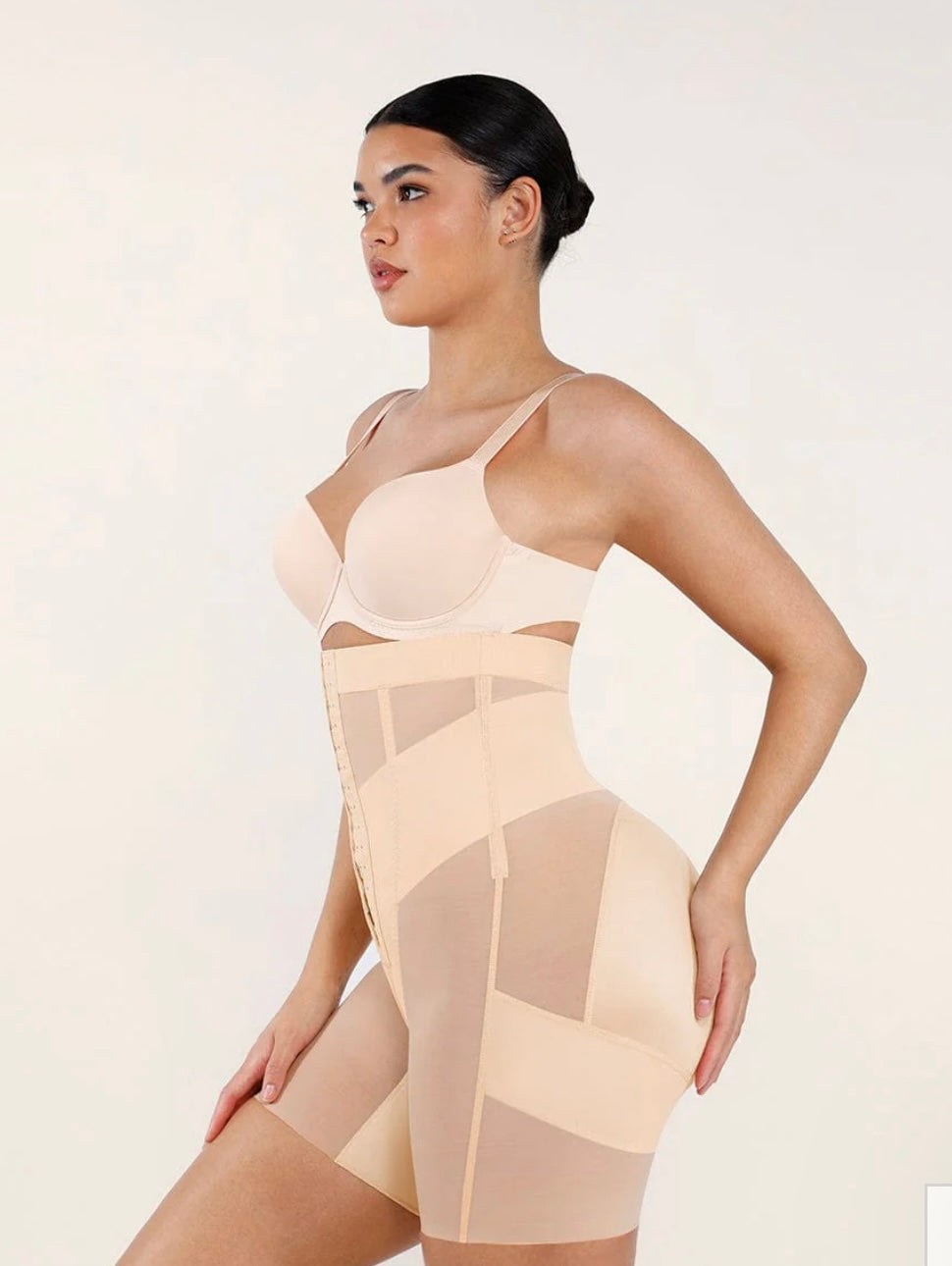 High-Waisted Shaping Briefs Breathable Mesh Waist & Abdomen Control Butt Lifter