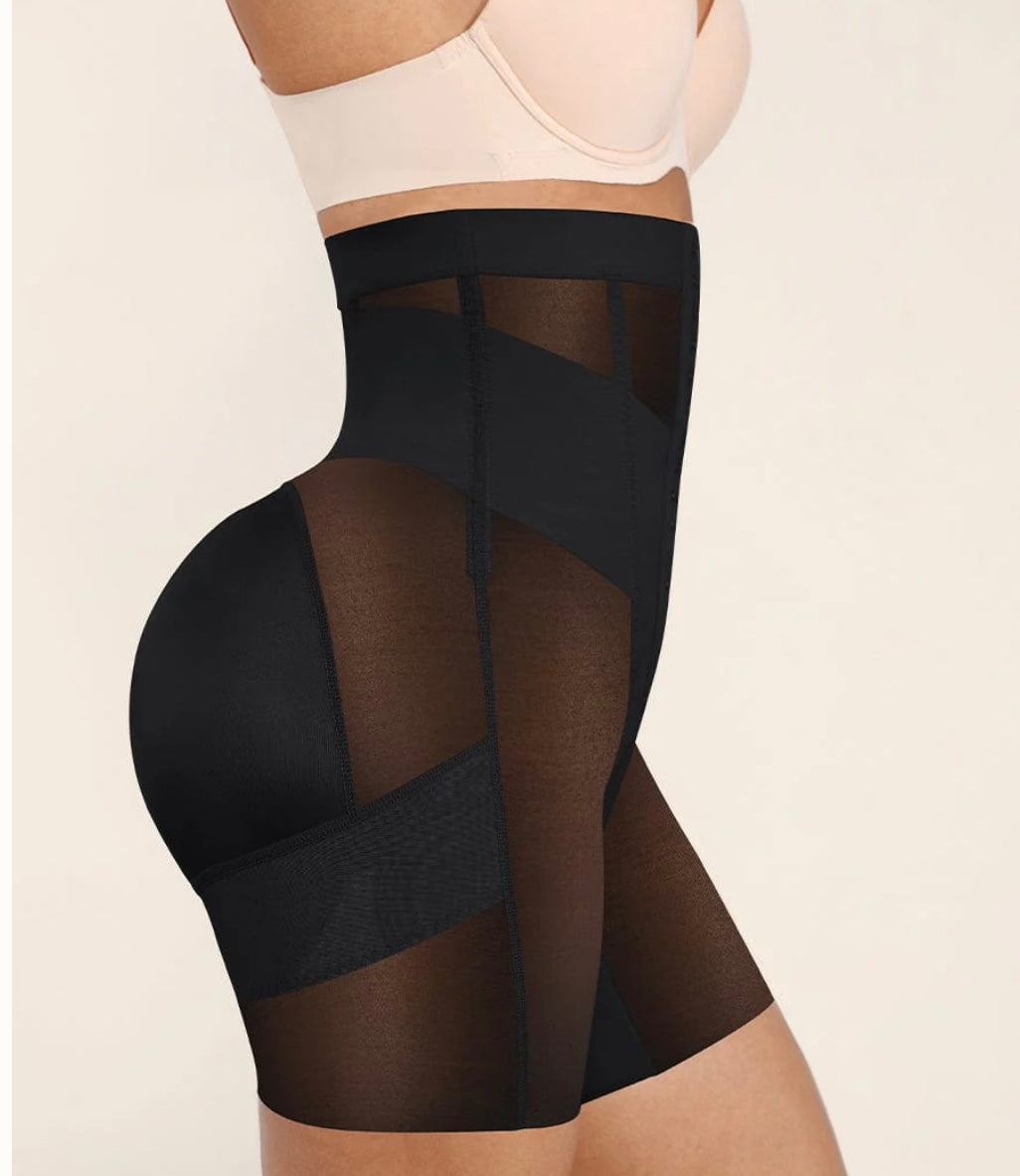 High-Waisted Shaping Briefs Breathable Mesh Waist & Abdomen Control Butt Lifter