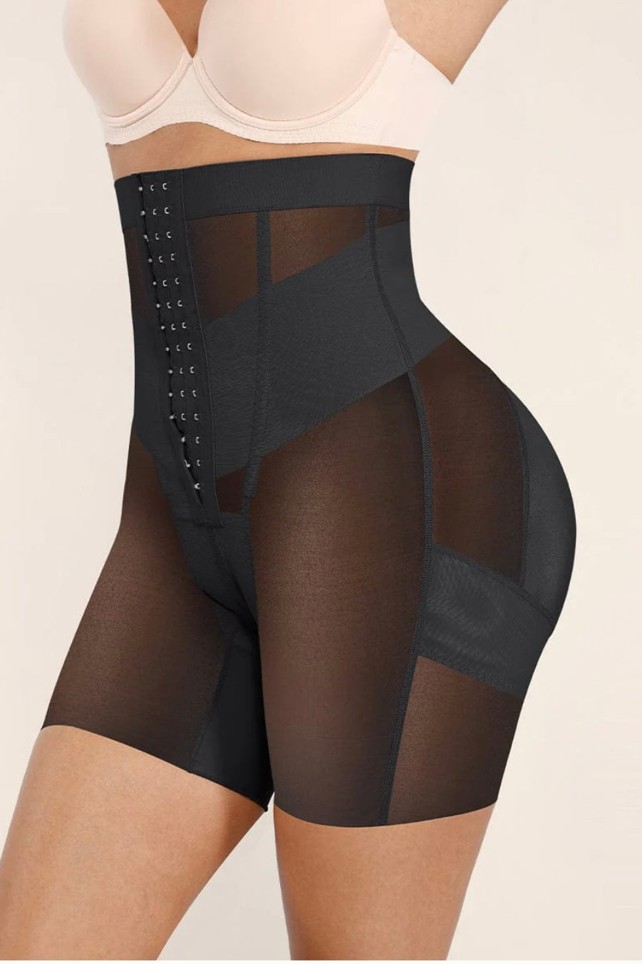 High-Waisted Shaping Briefs Breathable Mesh Waist & Abdomen Control Butt Lifter